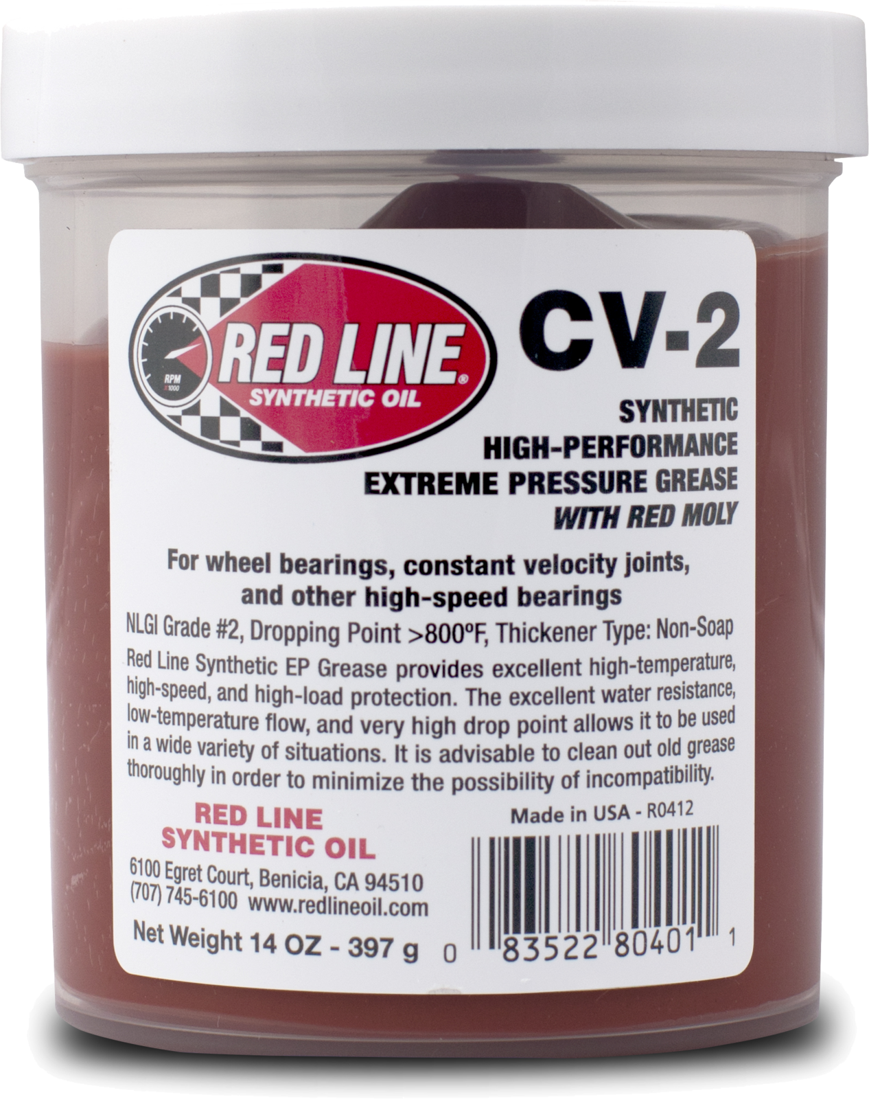 CV-2 Fett von Redline Synthetic Oil